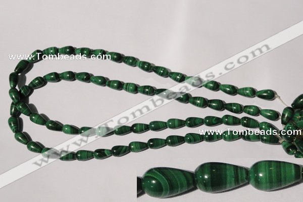 CMN219 15.5 inches 7*12mm teardrop natural malachite beads wholesale