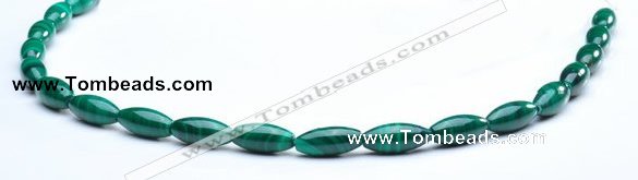 CMN22 6*14mm rice A grade natural malachite beads wholesale