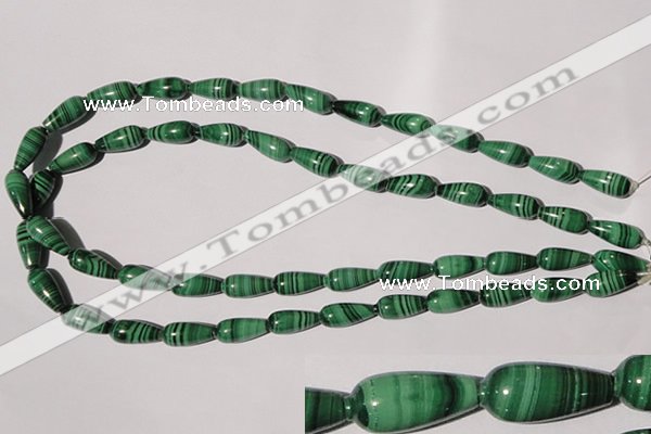 CMN220 15.5 inches 7*15mm teardrop natural malachite beads wholesale