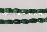 CMN223 15.5 inches 5*9mm faceted rice natural malachite beads