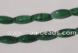 CMN224 15.5 inches 5*12mm faceted rice natural malachite beads