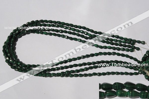 CMN228 15.5 inches 4*6mm faceted teardrop natural malachite beads