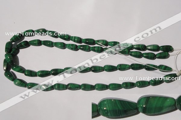 CMN230 15.5 inches 7*15mm faceted teardrop natural malachite beads