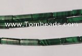 CMN241 15.5 inches 4*13mm faceted tube natural malachite beads