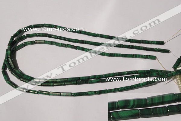 CMN241 15.5 inches 4*13mm faceted tube natural malachite beads