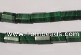 CMN242 15.5 inches 6*10mm faceted tube natural malachite beads