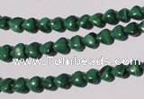 CMN255 15.5 inches 6*6mm heart natural malachite beads wholesale