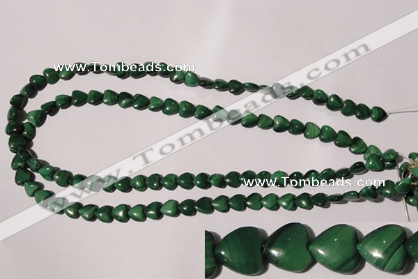 CMN256 15.5 inches 8*8mm heart natural malachite beads wholesale