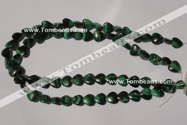 CMN258 15.5 inches 12*12mm heart natural malachite beads wholesale