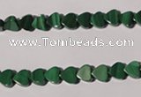 CMN260 15.5 inches 6*6mm heart natural malachite beads wholesale