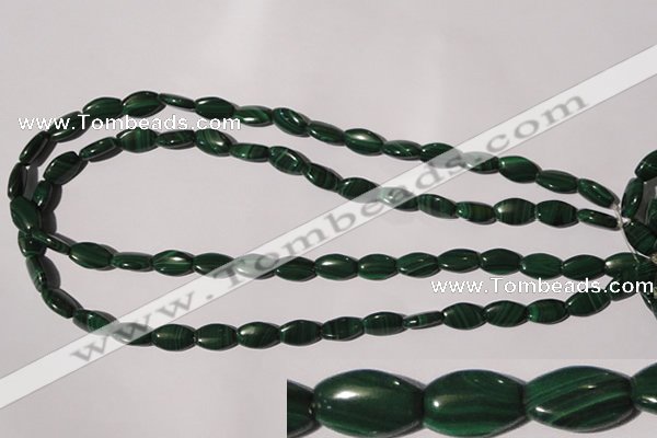 CMN265 15.5 inches 8*12mm flat drum natural malachite beads wholesale