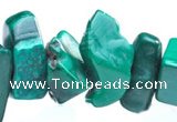 CMN27 34 inches freeform shape natural malachite chips beads