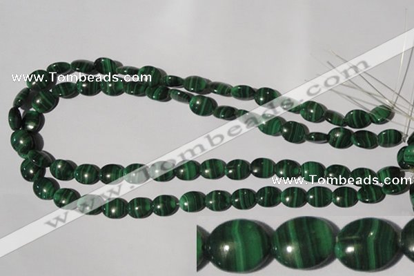 CMN271 15.5 inches 10*12mm oval natural malachite beads wholesale