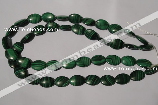 CMN274 15.5 inches 13*18mm oval natural malachite beads wholesale