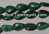 CMN281 15.5 inches 8*12mm flat teardrop natural malachite beads