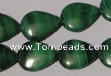 CMN285 15.5 inches 15*20mm flat teardrop natural malachite beads