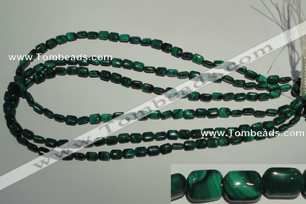 CMN300 15.5 inches 6*8mm rectangle natural malachite beads wholesale