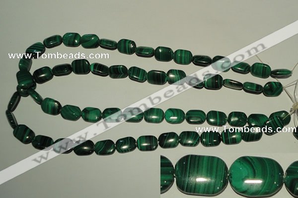 CMN304 15.5 inches 10*14mm rectangle natural malachite beads wholesale