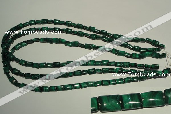 CMN310 15.5 inches 6*8mm rectangle natural malachite beads wholesale