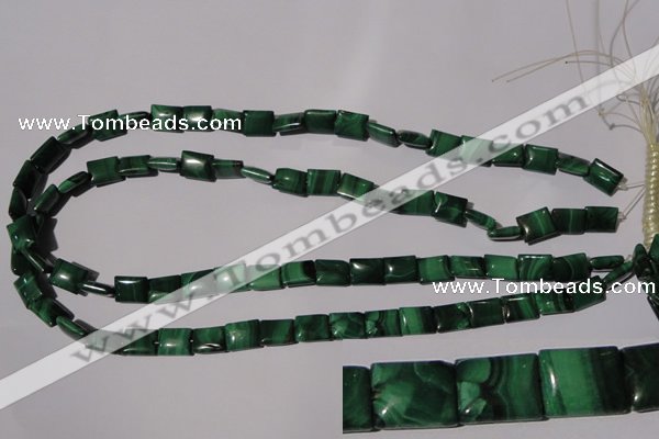 CMN312 15.5 inches 8*10mm rectangle natural malachite beads wholesale