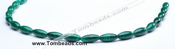 CMN32 8*12mm rice A grade natural malachite beads wholesale