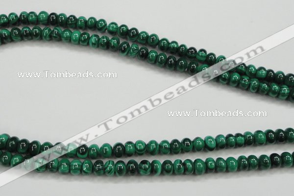 CMN400 15.5 inches 4*6mm rondelle natural malachite beads wholesale