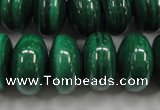 CMN402 15.5 inches 6*10mm rondelle natural malachite beads wholesale