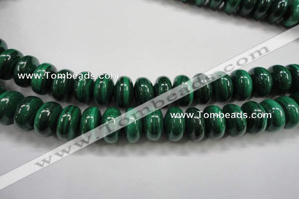 CMN402 15.5 inches 6*10mm rondelle natural malachite beads wholesale