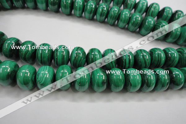 CMN403 15.5 inches 8*12mm rondelle natural malachite beads wholesale