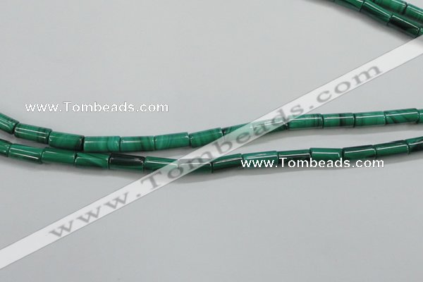 CMN410 15.5 inches 4*9mm tube natural malachite beads wholesale