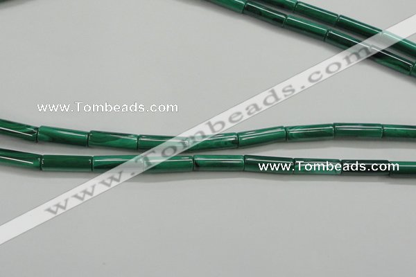 CMN411 15.5 inches 4*13mm tube natural malachite beads wholesale