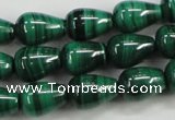 CMN414 15.5 inches 5*7mm teardrop natural malachite beads wholesale