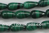 CMN415 15.5 inches 5*9mm teardrop natural malachite beads wholesale