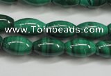 CMN418 15.5 inches 4*6mm rice natural malachite beads wholesale