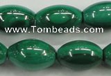 CMN420 15.5 inches 8*12mm rice natural malachite beads wholesale