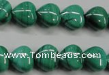 CMN424 15.5 inches 8*8mm heart natural malachite beads wholesale