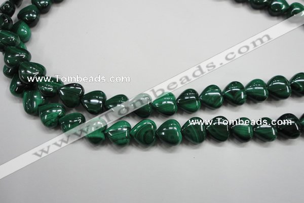 CMN425 15.5 inches 8*8mm heart natural malachite beads wholesale