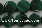 CMN430 15.5 inches 10mm coin natural malachite beads wholesale