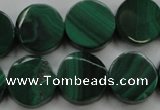 CMN430 15.5 inches 10mm coin natural malachite beads wholesale