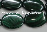 CMN437 15.5 inches 18*25mm oval natural malachite beads wholesale