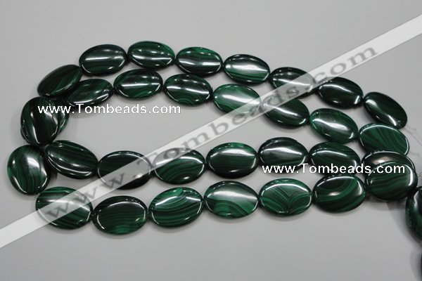 CMN437 15.5 inches 18*25mm oval natural malachite beads wholesale