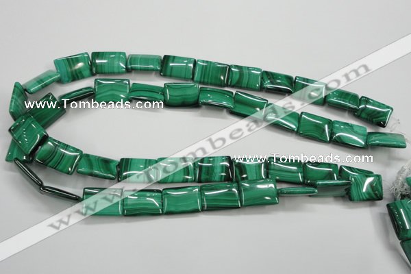CMN444 15.5 inches 13*18mm rectangle natural malachite beads