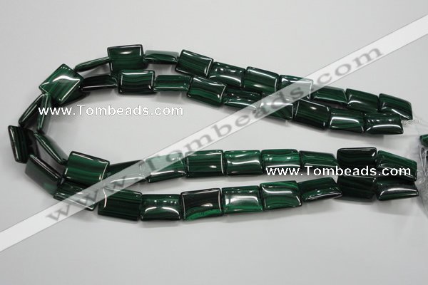 CMN445 15.5 inches 13*18mm rectangle natural malachite beads