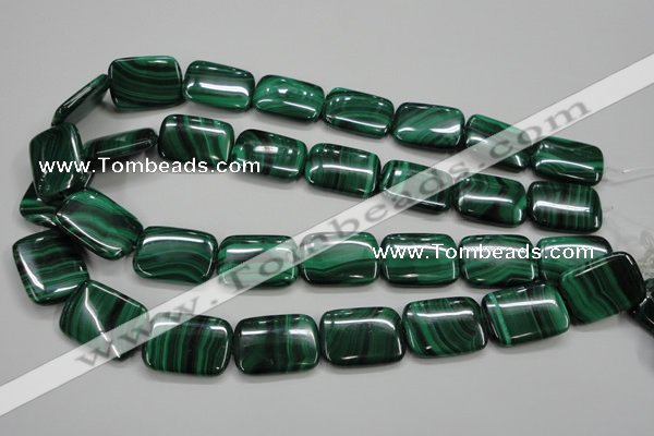 CMN448 15.5 inches 18*25mm rectangle natural malachite beads