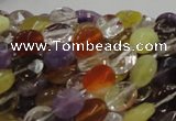 CMQ02 15.5 inches 8*10mm faceted oval multicolor quartz beads