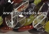 CMQ04 15.5 inches 14*18mm faceted oval multicolor quartz beads