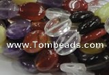 CMQ05 15.5 inches 10*14mm oval multicolor quartz beads wholesale