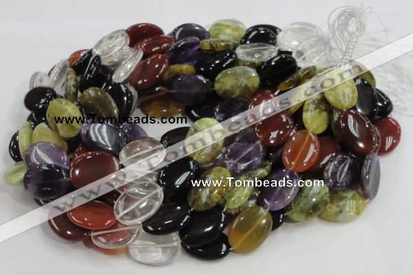 CMQ06 15.5 inches 18*25mm oval multicolor quartz beads wholesale