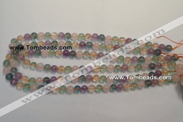 CMQ212 15.5 inches 8mm round multicolor quartz gemstone beads