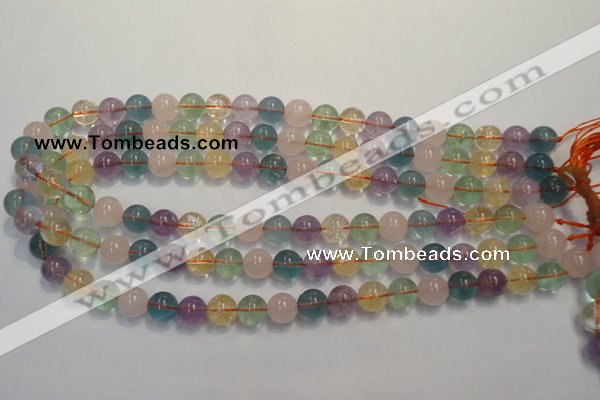 CMQ213 15.5 inches 10mm round multicolor quartz gemstone beads